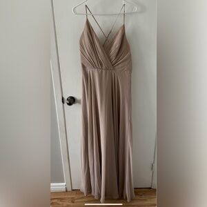 Bridesmaid dress, size 10 in colour Biscotti